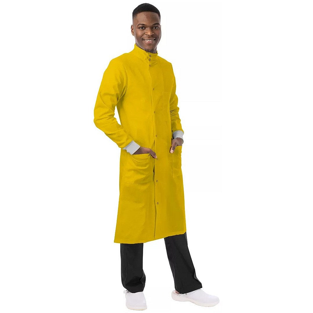 Work In Style Howie Lab Coat, Unisex, Yellow, 52 Regular
