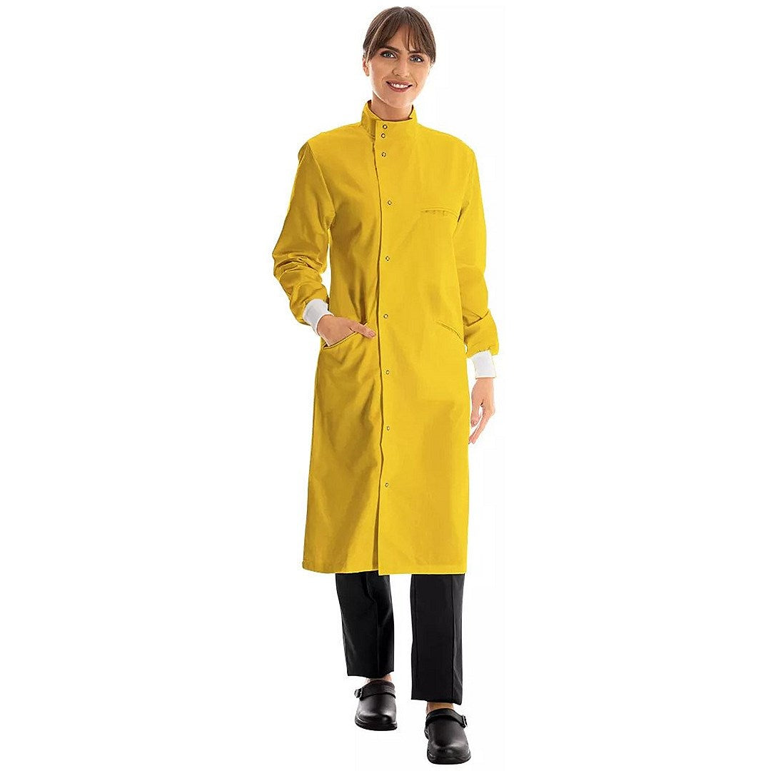 Work In Style Howie Lab Coat, Unisex, Yellow, 54 Regular Easy2Order : WIS60916