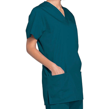 Cherokee Professional V-Neck Scrub Top, Caribbean Blue, 2XL