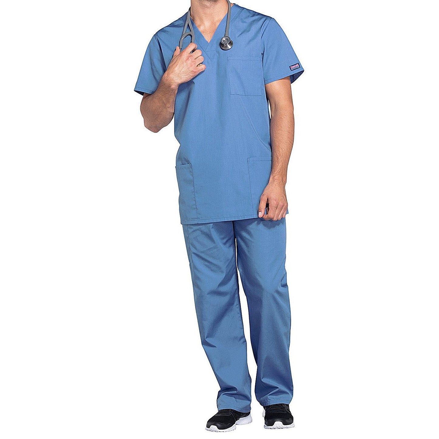 Cherokee Professional V-Neck Scrub Top, Ceil Blue, 3XL