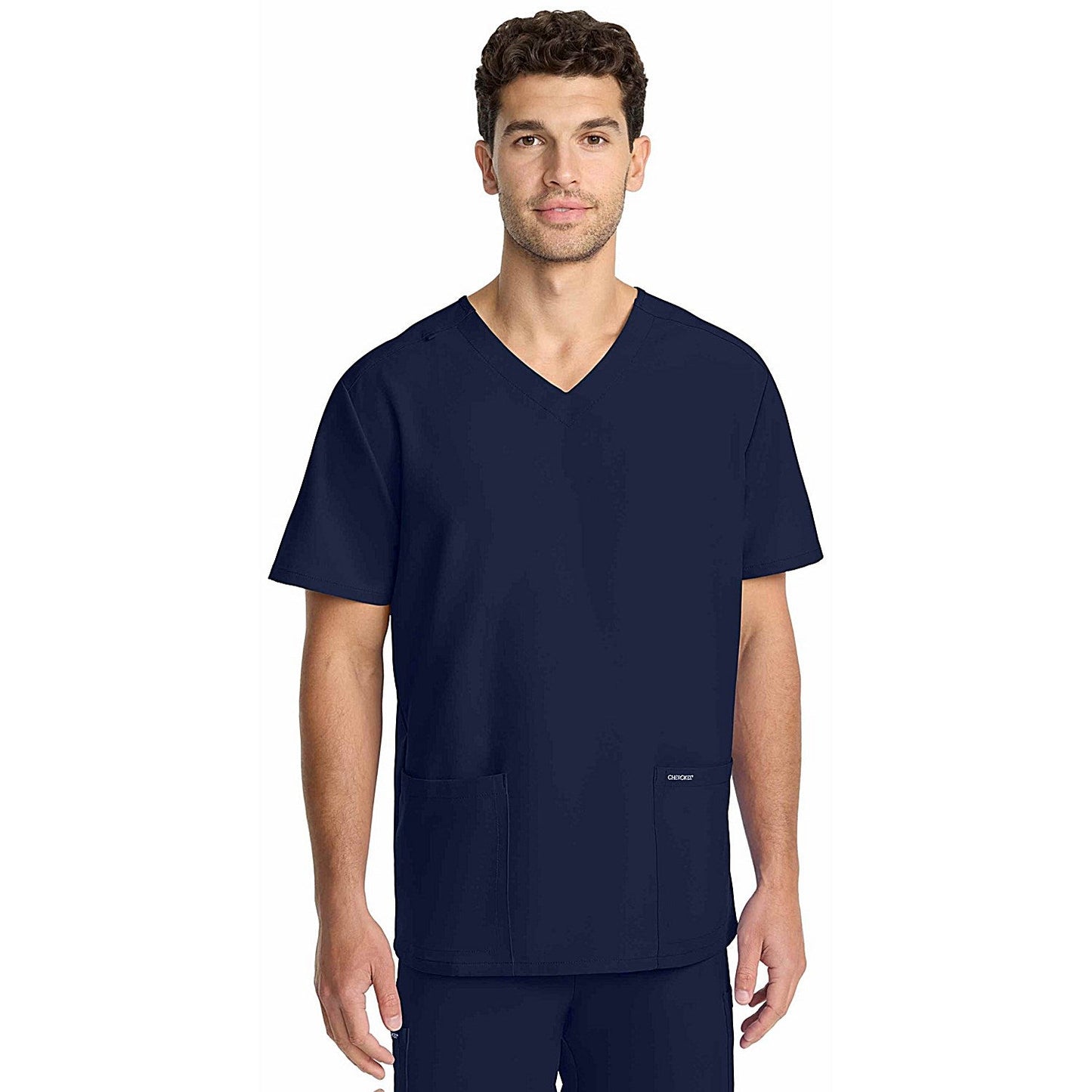 Cherokee Originals Ultra Female V-neck Scrub Top, Navy Blue, Small