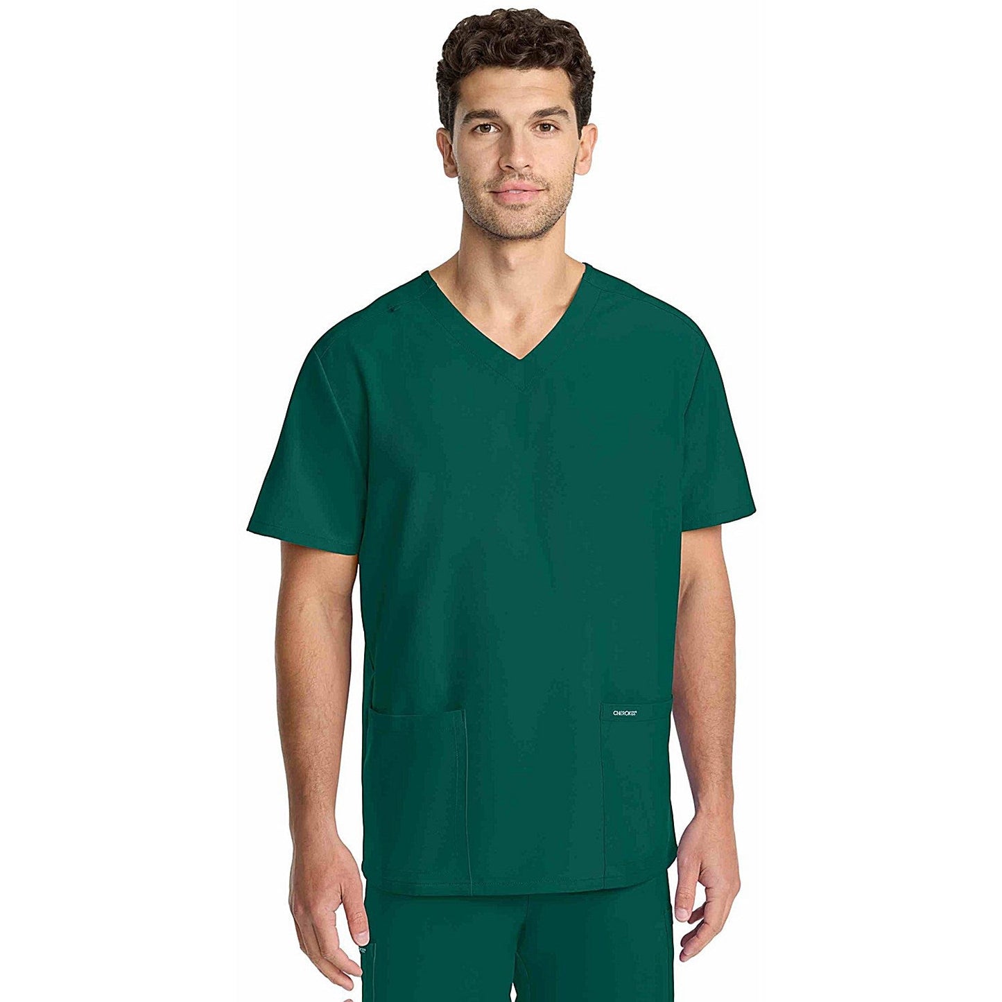 Cherokee Originals Ultra Female V-neck Scrub Top, Hunter Green, Medium