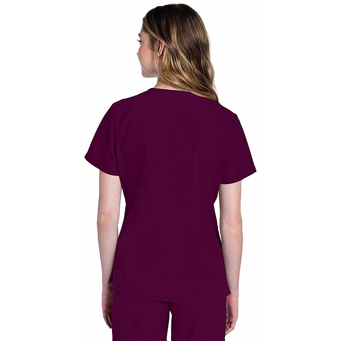 Cherokee Originals Ultra Female V-neck Scrub Top, Wine Red, 2XL