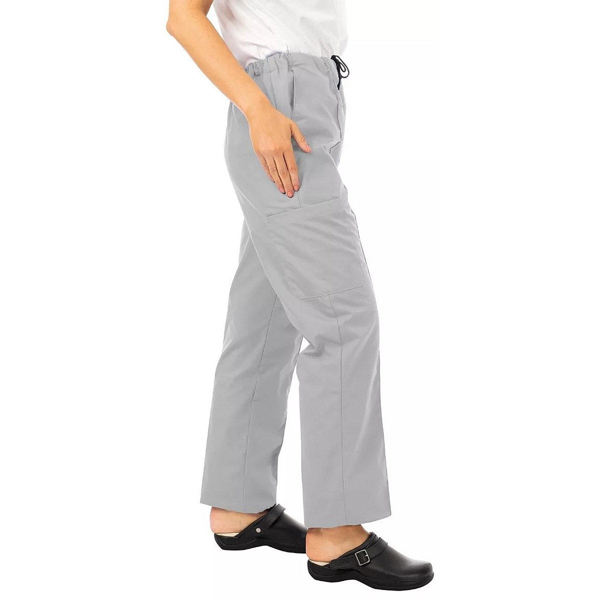 534LWT Unisex Combat Scrub Trousers, Pale Grey, Size Large