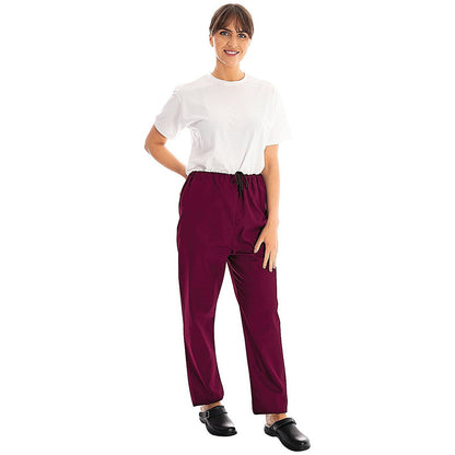 334LWT Unisex Lightweight Scrub Trousers, Maroon, Size 2XL