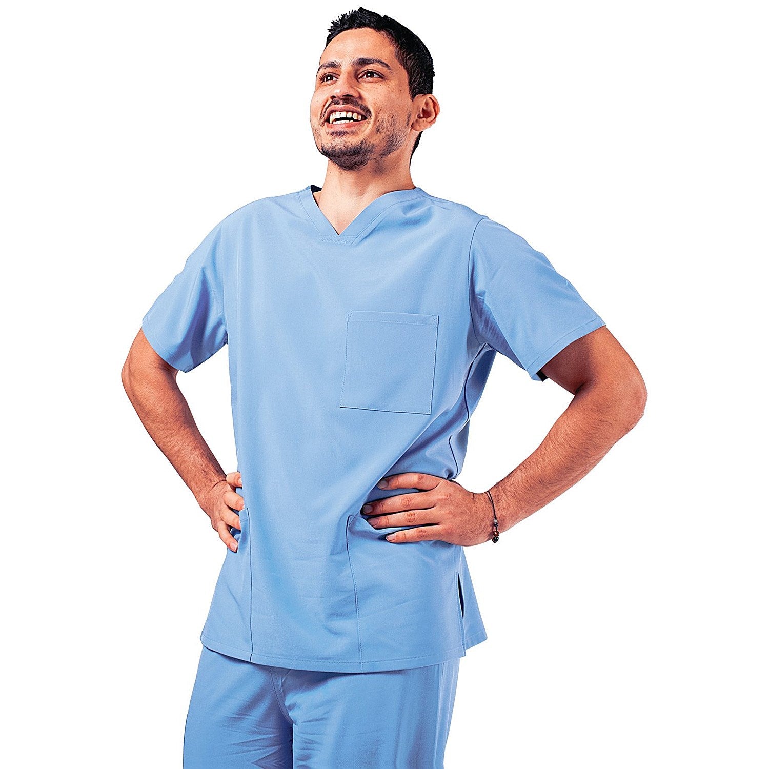 Key Scrubs KEYTU100 Eco Stretch Atlantic Scrub Top, Ceil Blue, Size 5XL Easy2Order : WIS82007