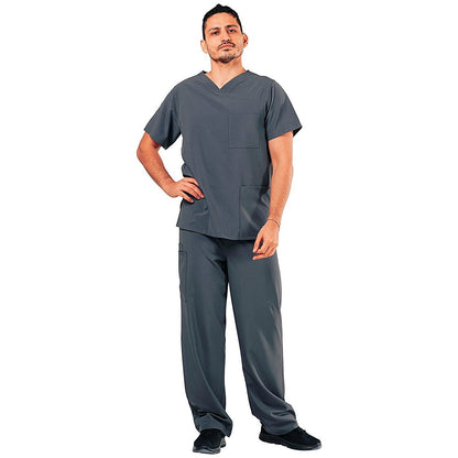 Key Scrubs KEYTU100 Eco Stretch Atlantic Scrub Top, Pewter, Size 4XL