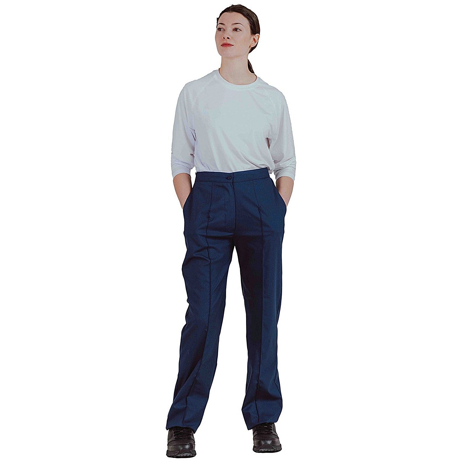 Work in Style Aspen Female Healthcare Trousers, Navy, Size 44 Inch Easy2Order : WIS82192