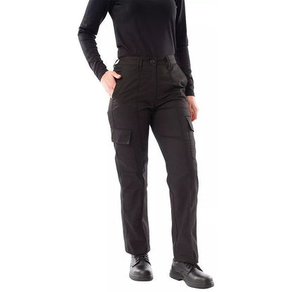 Work in Style Ladies Cargo Trousers, Black, 10