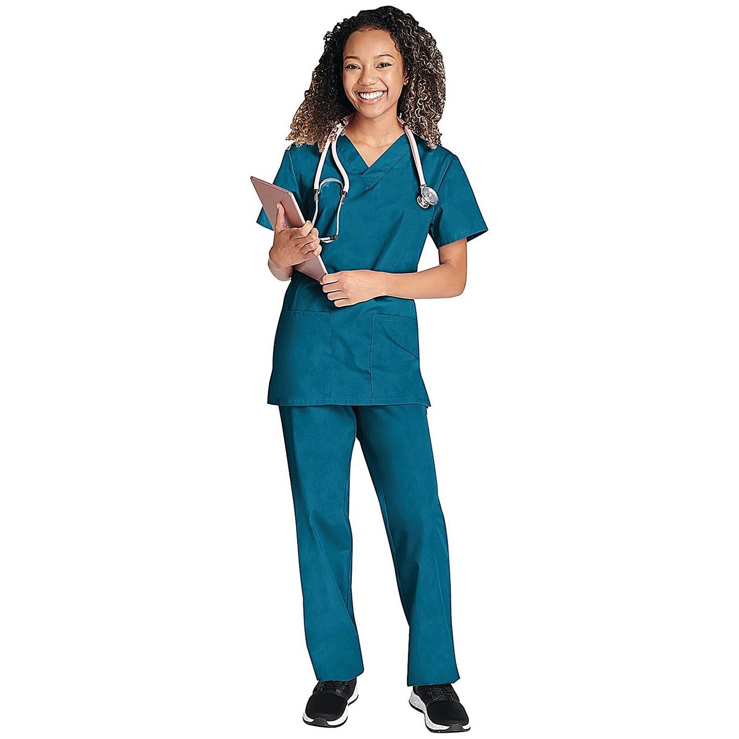 Cherokee WW530C Unisex Scrub Set Top and Trousers, Caribbean Blue, Size XL Easy2Order : WIS87033