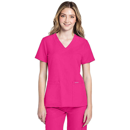 Cherokee Originals Ultra Female V-neck Scrub Top, Electric Pink, 2XL