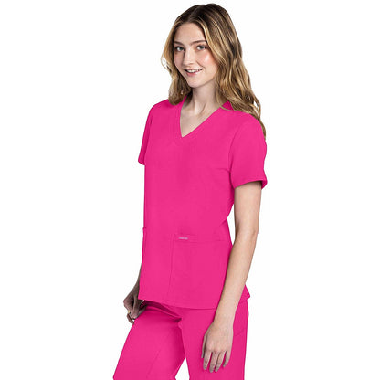 Cherokee Originals Ultra Female V-neck Scrub Top, Electric Pink, 2XL Easy2Order : WIS88638