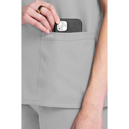 Cherokee Originals Ultra Female V-neck Scrub Top, Grey, Large Easy2Order : WIS97486