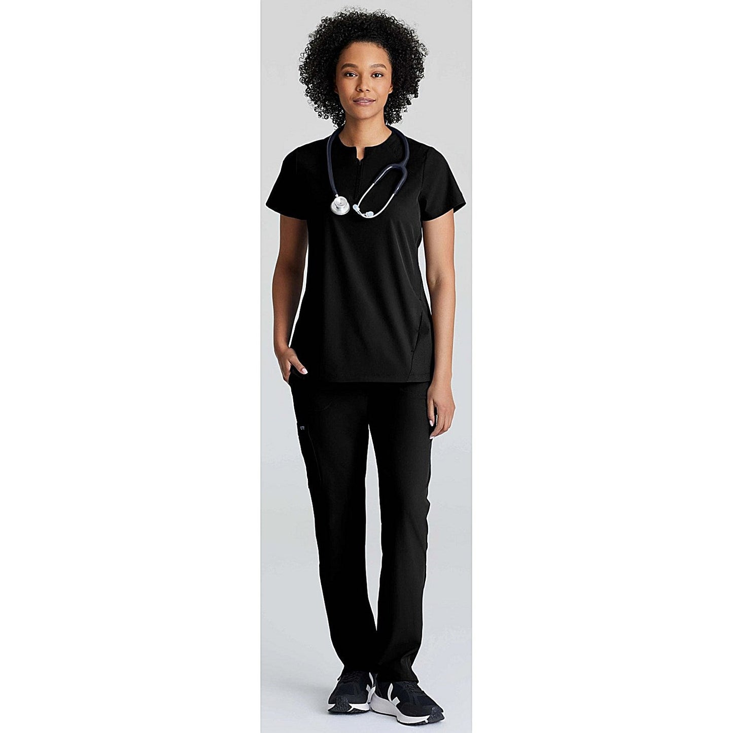 Barco One Flux Scrub Top, Black, XS Easy2Order : WISBOT216BLXS