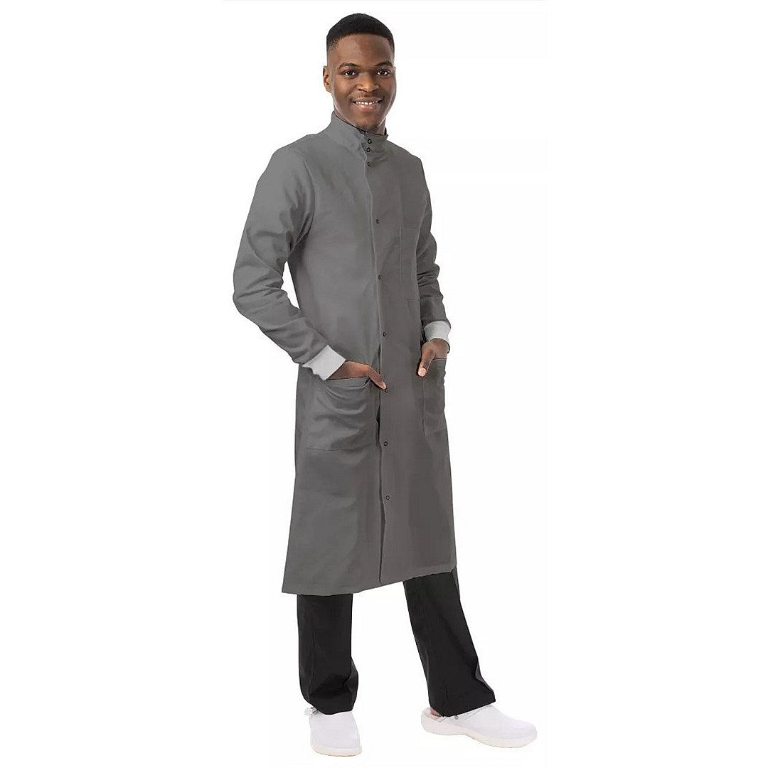 Work In Style Professional Howie Lab Coat, Unisex, Silver, 42 Tall
