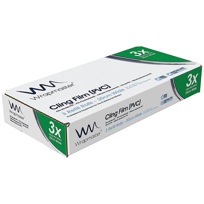 Wrapmaster 1000 Cling Film Refill, 30cm x 100m, Pack of 3