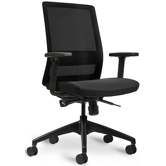 Bestuhl S30 High Back Mesh Task Chair, Height Adjustable Arms, Black