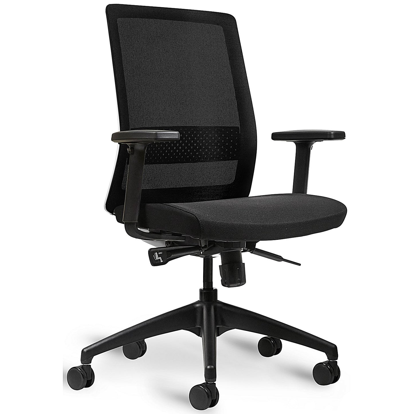 Bestuhl S30 High Back Mesh Task Chair, Height Adjustable Arms, White/Black