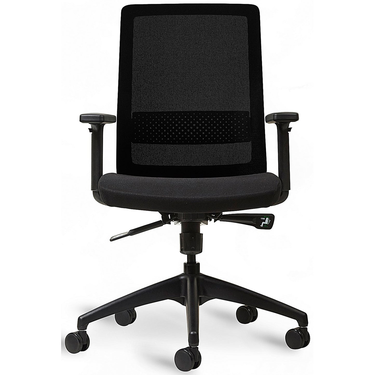 Bestuhl S30 High Back Mesh Task Chair, Height Adjustable Arms, White/Black