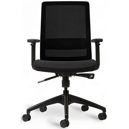 Bestuhl S30 High Back Mesh Task Chair, Height Adjustable Arms, White/Black