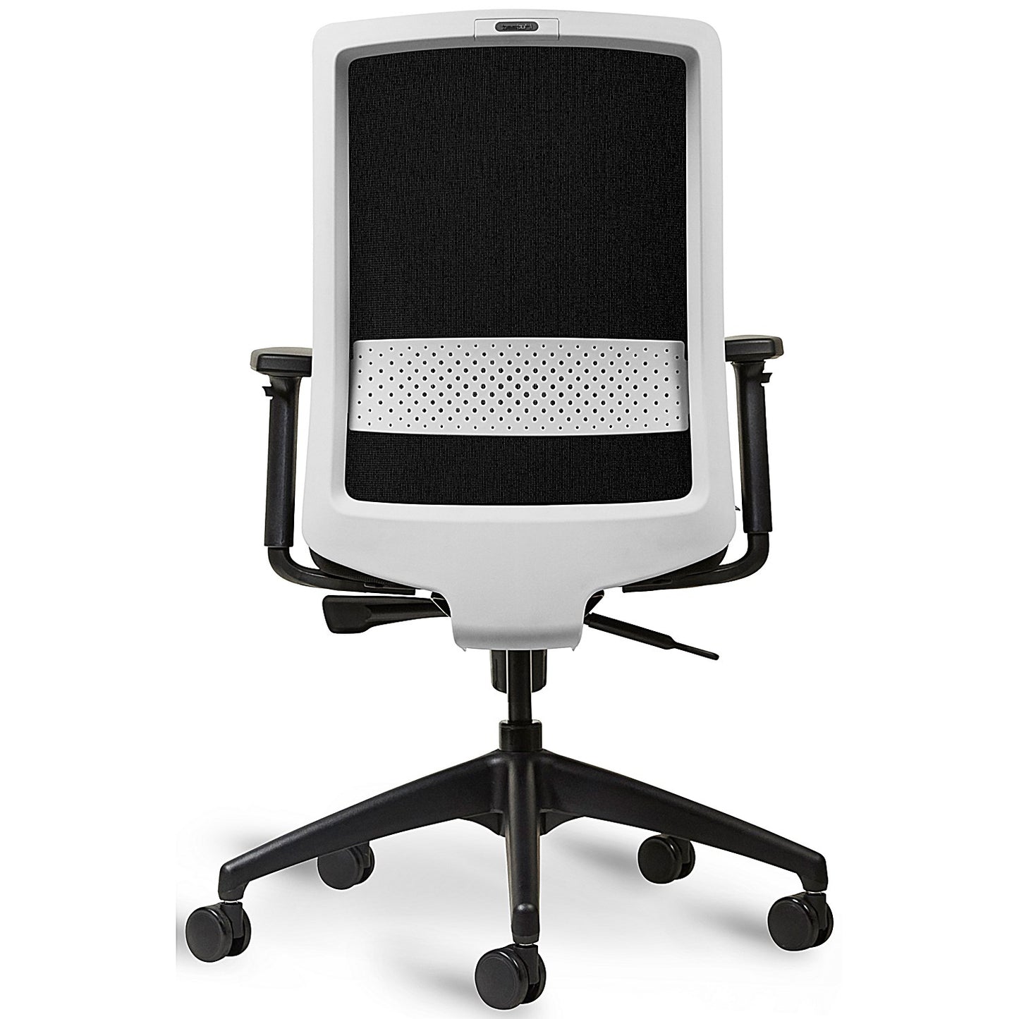 Bestuhl S30 High Back Mesh Task Chair, Height Adjustable Arms, White/Black