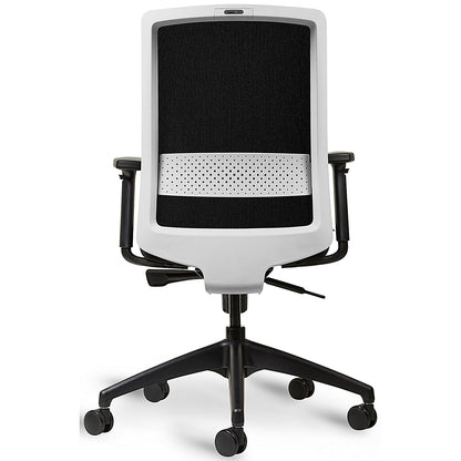 Bestuhl S30 High Back Mesh Task Chair, Height Adjustable Arms, White/Black