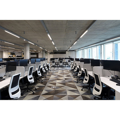 Bestuhl S30 High Back Mesh Task Chair, Height Adjustable Arms, White/Black
