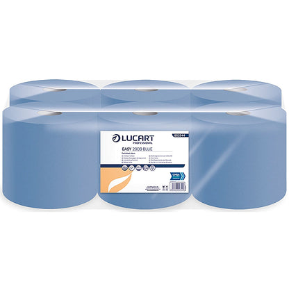 Everyday 1-Ply Centrefeed Roll, 300m, Blue, Pack of 6