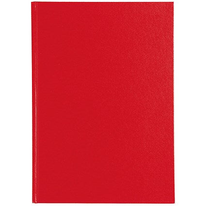 Everyday Casebound Manuscript Book, A6, Ruled, 160 Pages, Red, Pack of 10