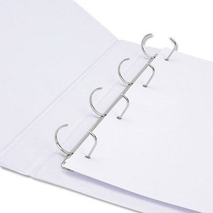 Presentation Ring Binder, A4, 4 D-Ring, 25mm Capacity, White, Pack of 10