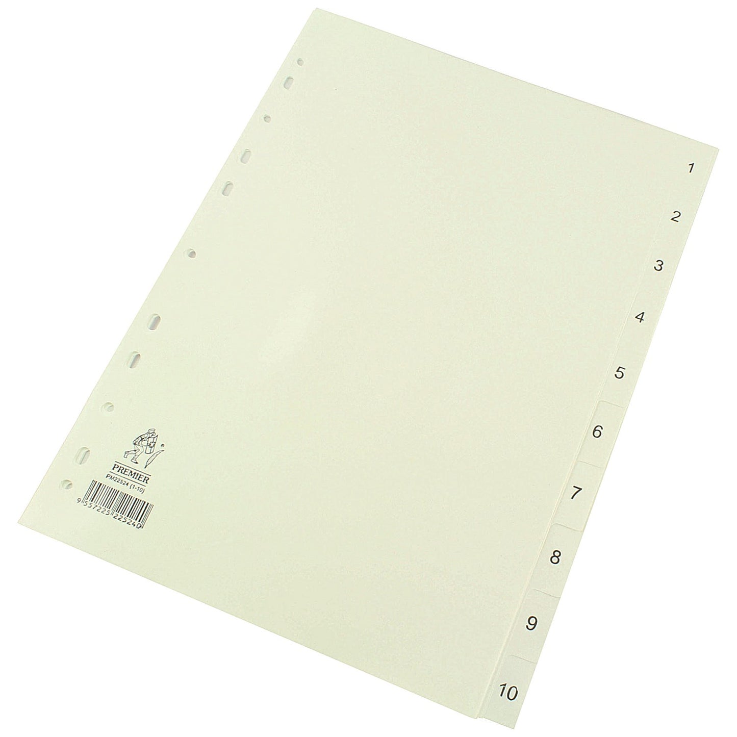 Everyday Plastic Index Dividers, 1-10, Clear Tabs, A4, White