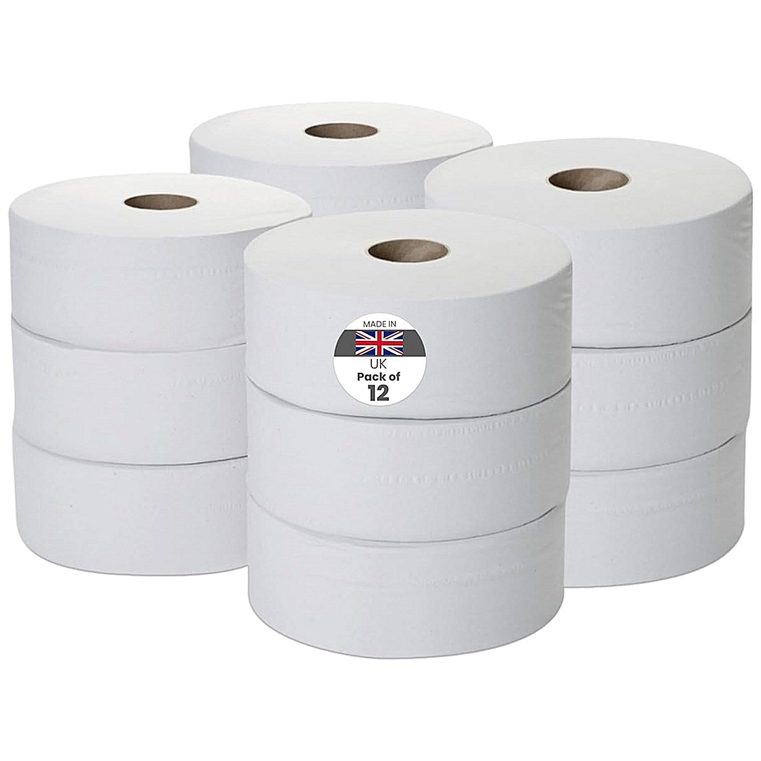 Mini Jumbo Toilet Roll, 2-Ply, 150m, Pack of 12 Easy2Order : WX03811