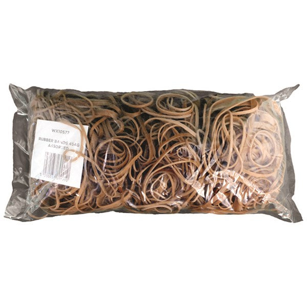 Assorted Size Rubber Bands 454g 9340013