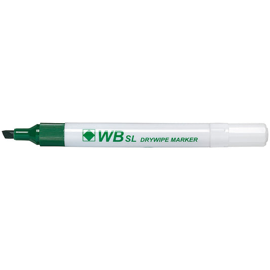 Green Whiteboard Marker, Chisel Tip, Pack of 10