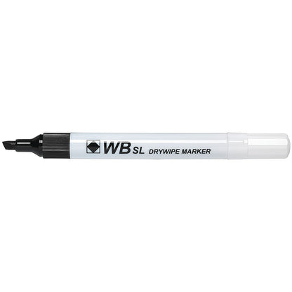 Black Whiteboard Markers, Chisel Tip, Pack of 10