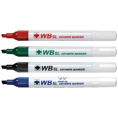 Assorted Whiteboard Markers, Chisel Tip, Pack of 4
