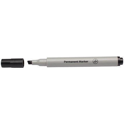 Black Permanent Marker Chisel Tip (Pack of 10)
