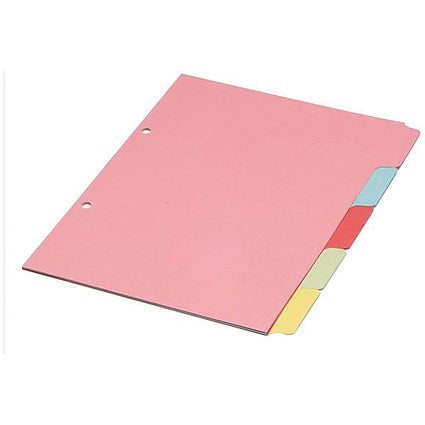 Everyday Subject Dividers, 5-Part, Blank Multicolour Tabs, A4, Multicolour