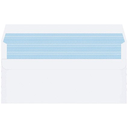 DL Envelopes, Self Seal, 80gsm, White, Pack of 1000