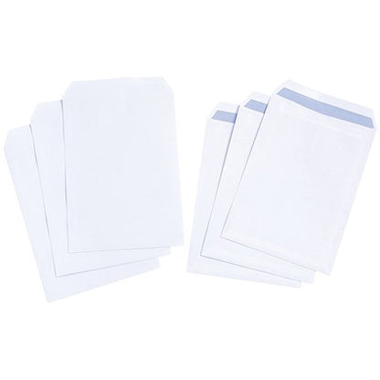 C4 Envelopes, Self Seal, 90gsm, White, Pack of 250