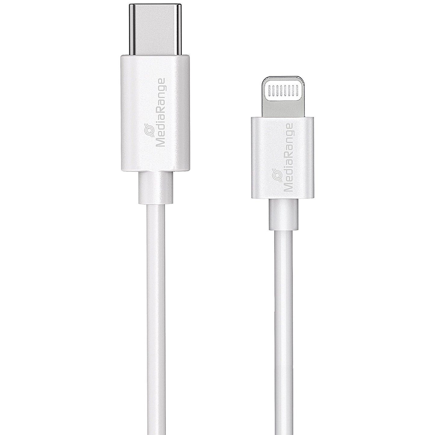 MediaRange Apple Lightning to USB Type-C Charge + Sync Cable, 1m, White