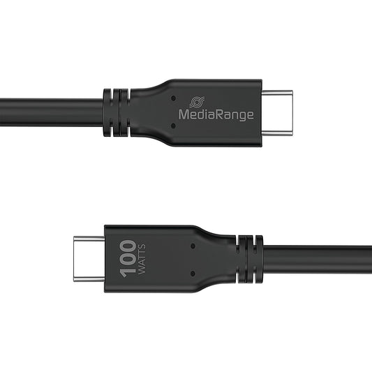 Mediarange USB Type-C Charge And Sync Cable, USB 3.2, 3m Black