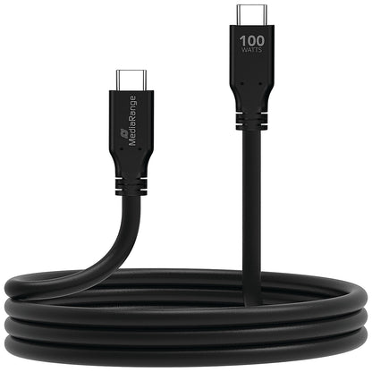Mediarange USB Type-C Charge And Sync Cable, USB 3.2, 3m Black