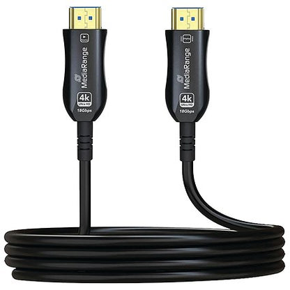 MediaRange Active Optical HDMI Cable with Ethernet 18Gbit, 10m, Black