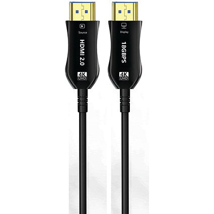 MediaRange Active Optical HDMI Cable with Ethernet 18Gbit, 15m, Black
