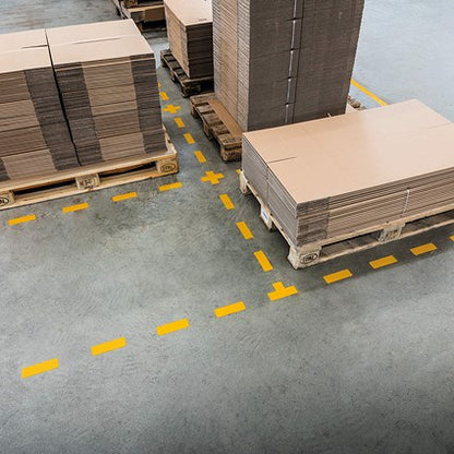 Durable Permanent 'T' Floor Marking Shape, Yellow, Pack of 10