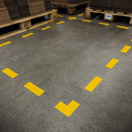 Durable Permanent 'T' Floor Marking Shape, Yellow, Pack of 10