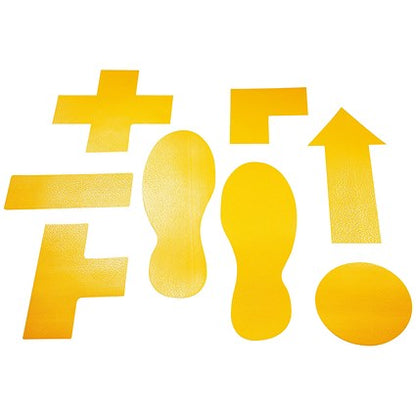 Durable Permanent 'Arrow' Floor Marking Shape, Yellow, Pack of 10