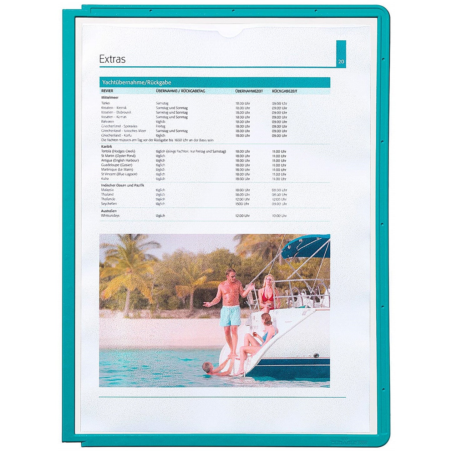 Durable Sherpa A4 Replacement Display Panels, Green, Pack of 5