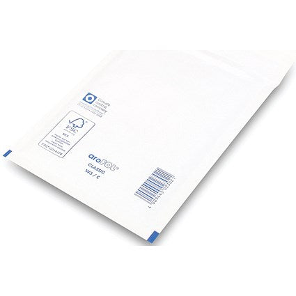 Bubble Lined Envelopes, Size 3 150x215mm, White, Pack of 100